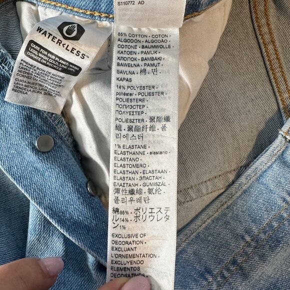 Levi's Ribcage Straight Ankle Hidden Button Fly Jeans 29 - Picture 15 of 16